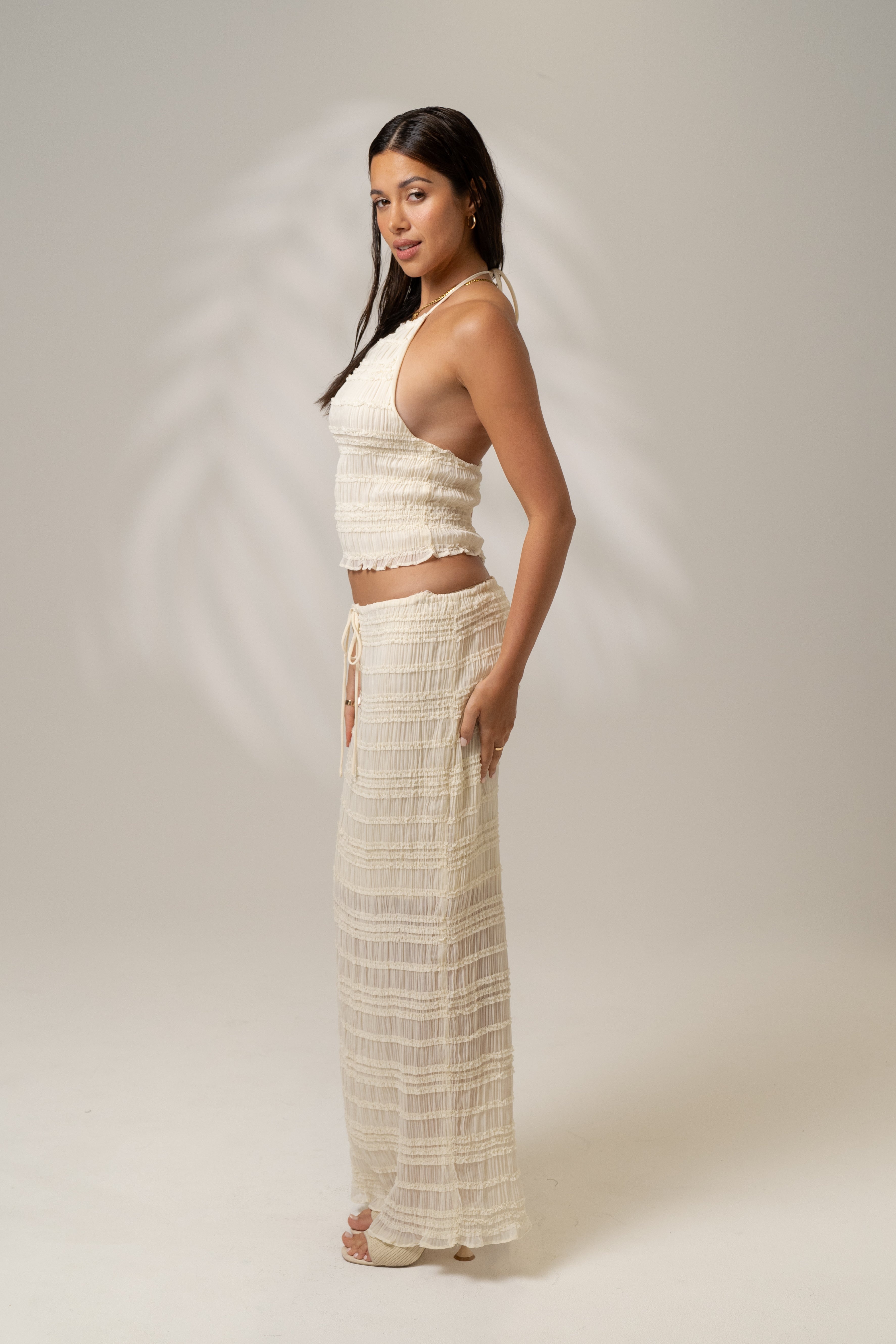 Aimee Two Piece Halter Top & Skirt Set