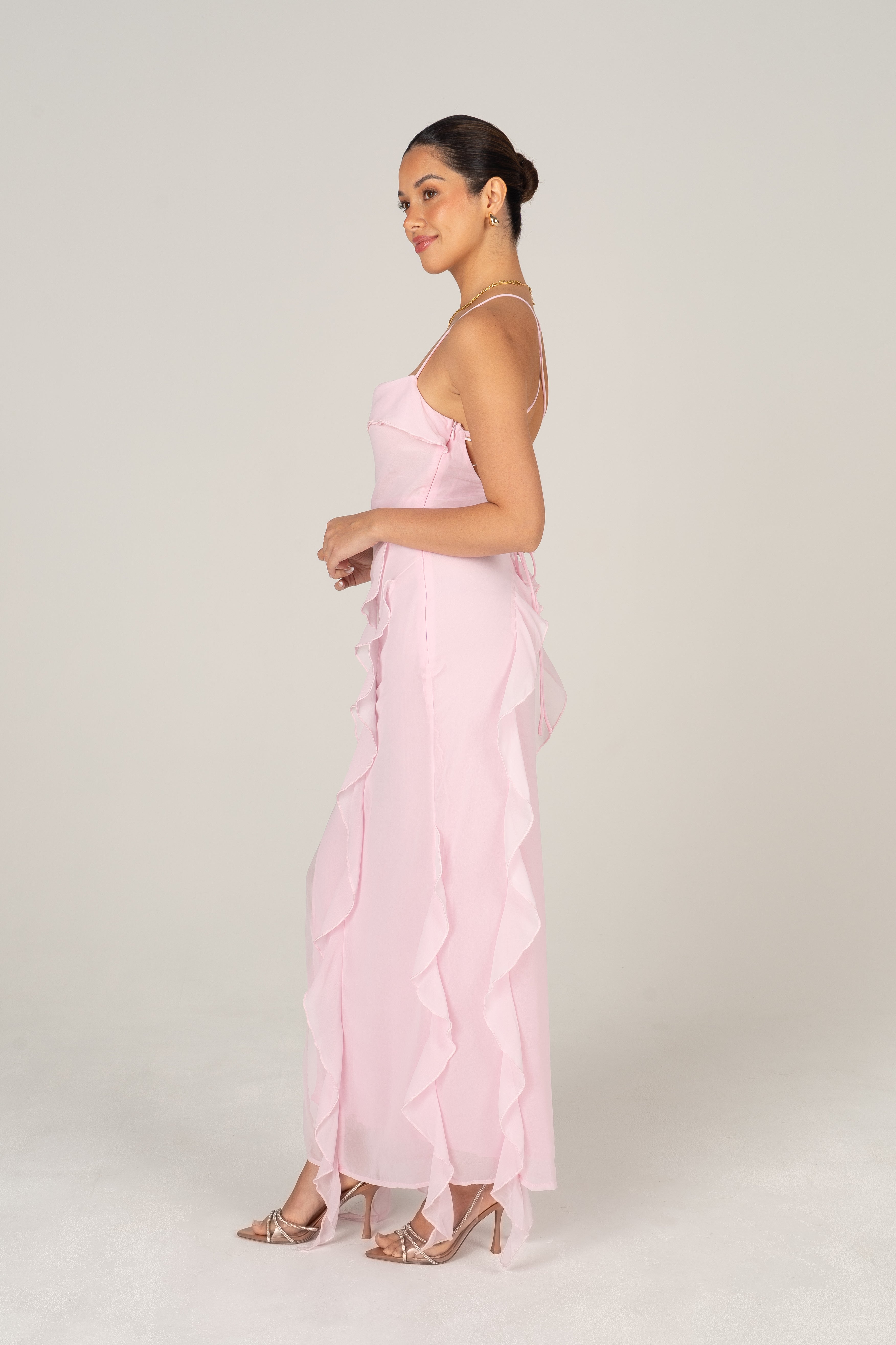 Charlene Criss Cross Back Midi Dress