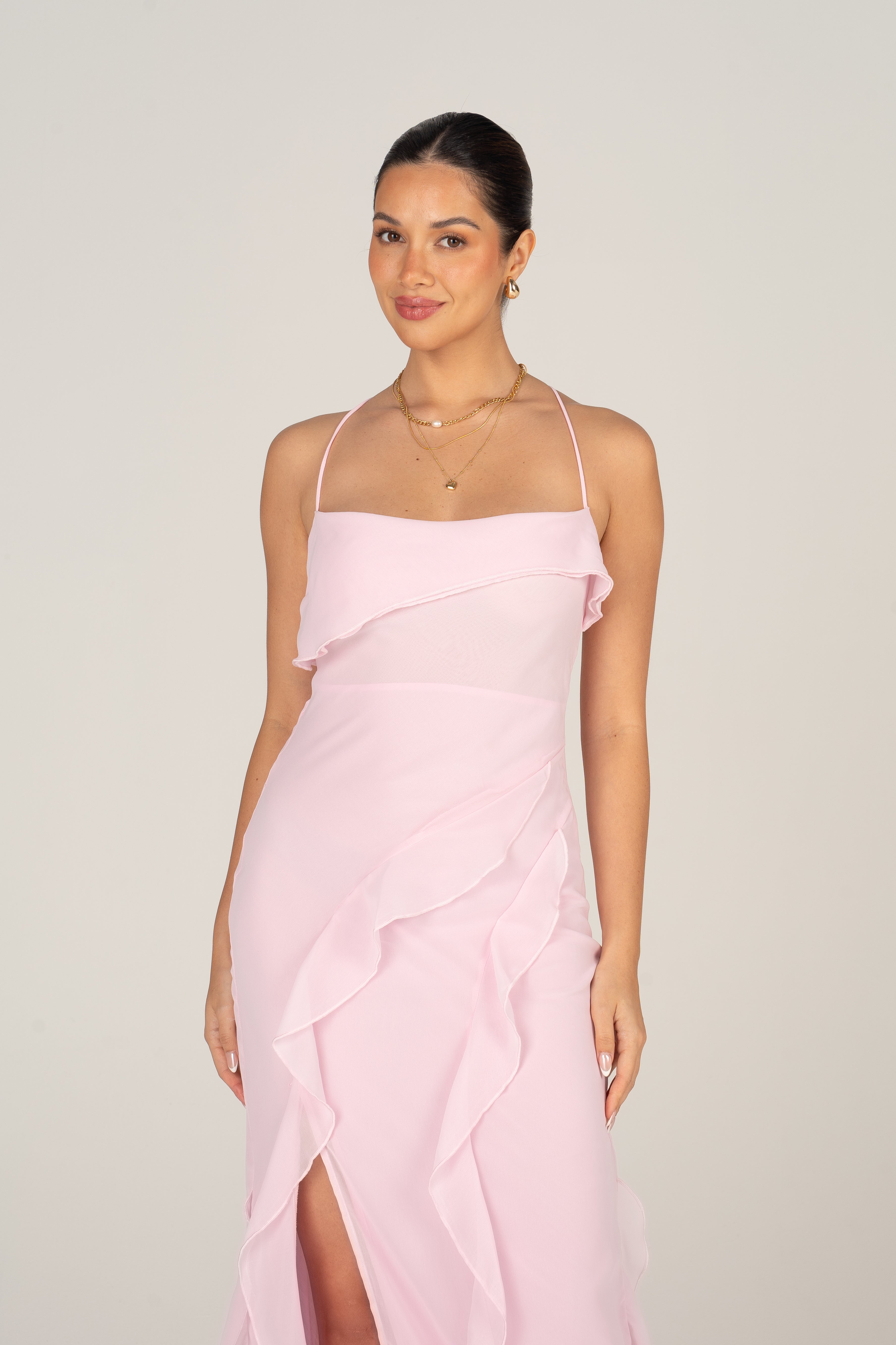 Charlene Criss Cross Back Midi Dress