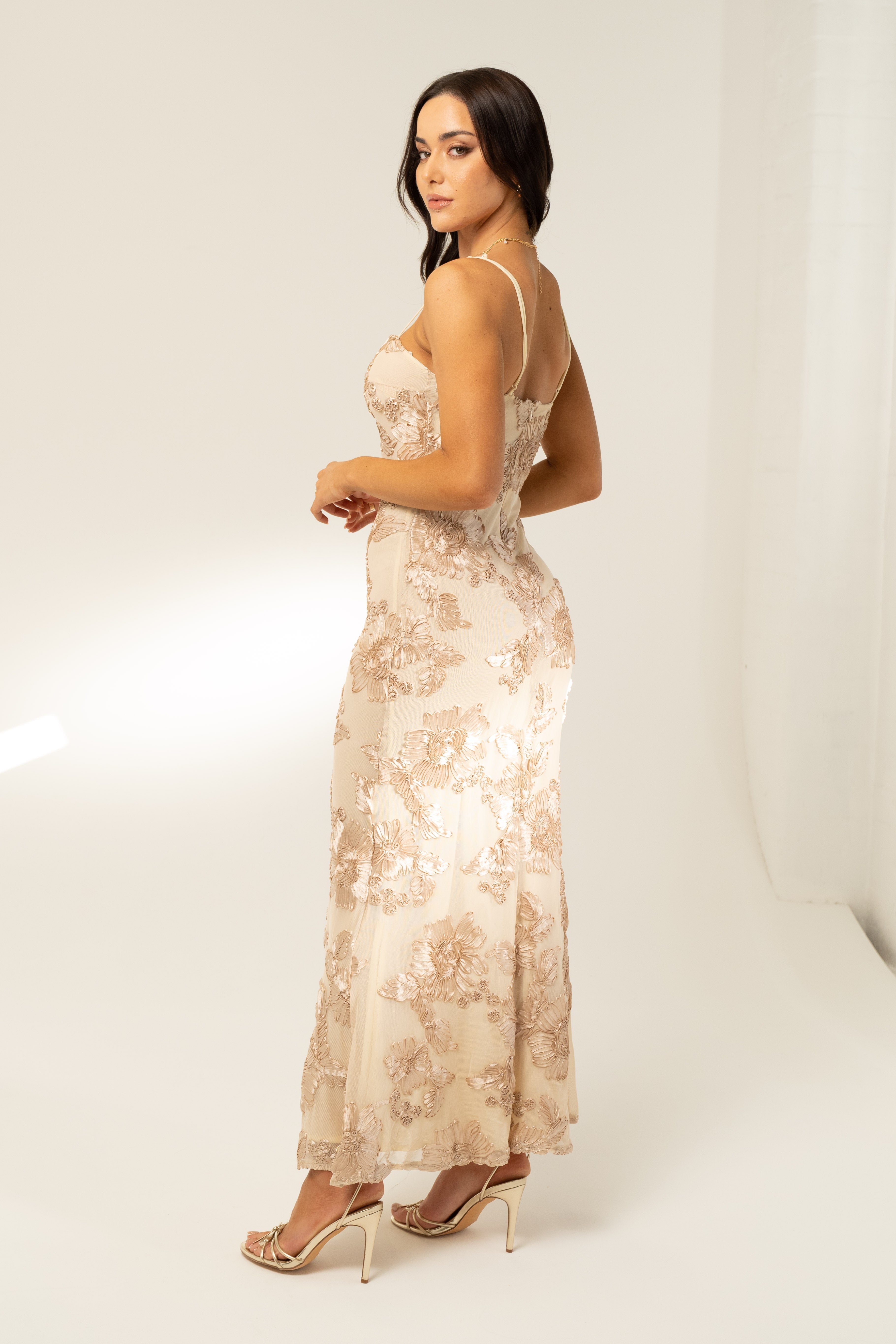 Chantelle Beige Bodycon Dress