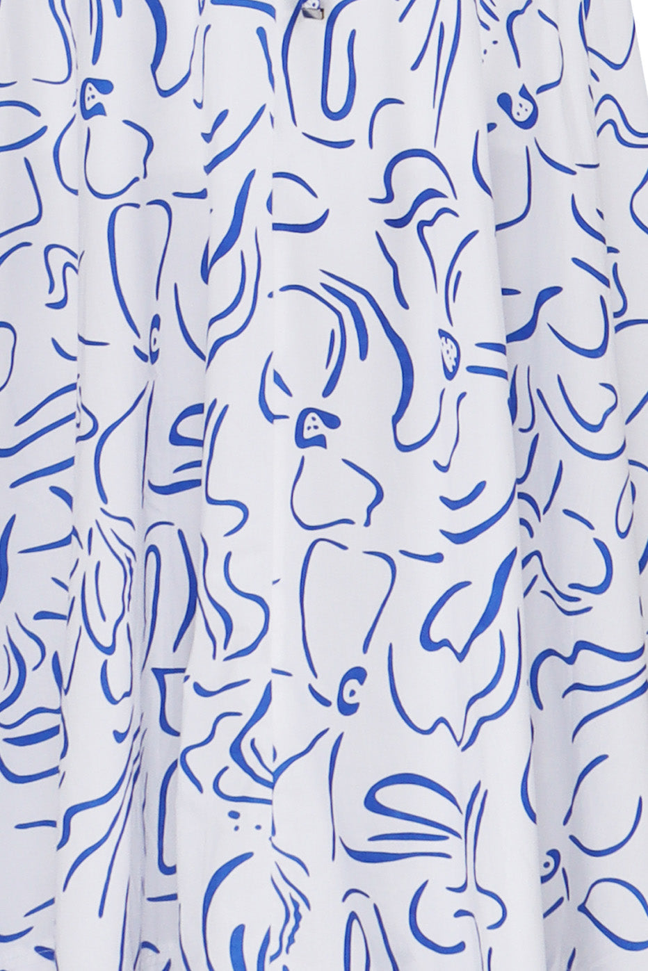 Bianca Blue Print Side Cut-Out Midi Dress