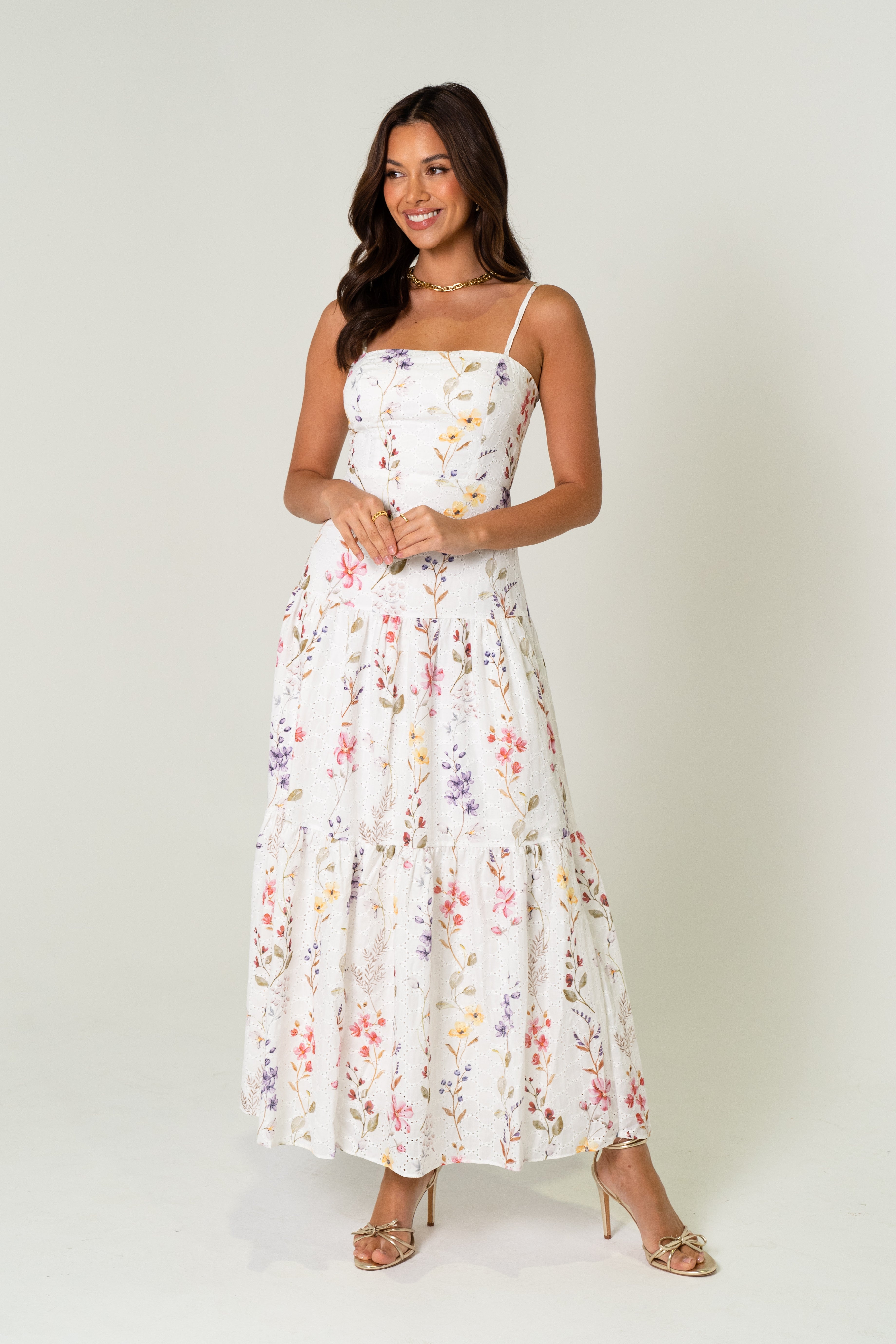 Fleur Floral Print Midi Dress