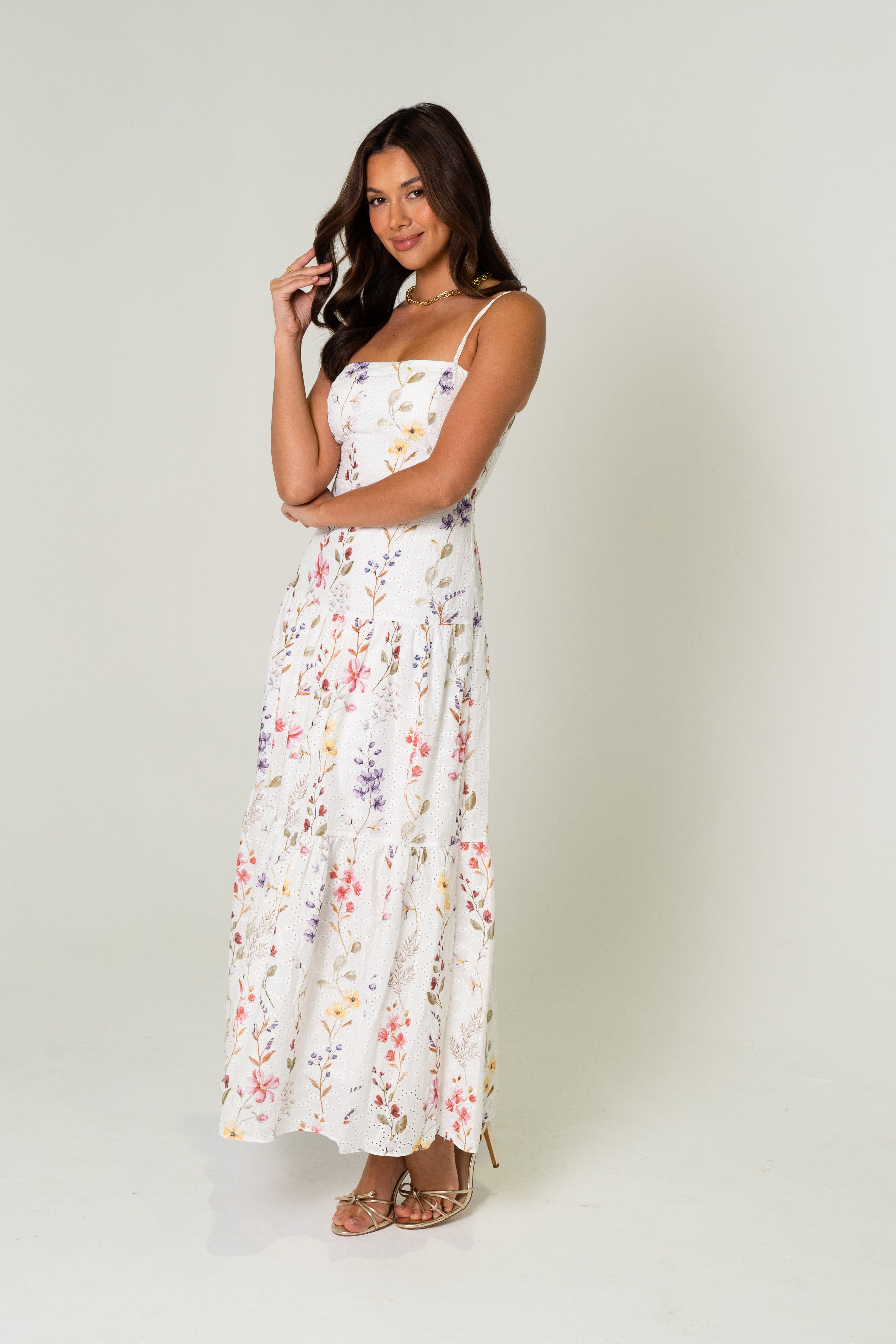 Fleur Floral Print Midi Dress