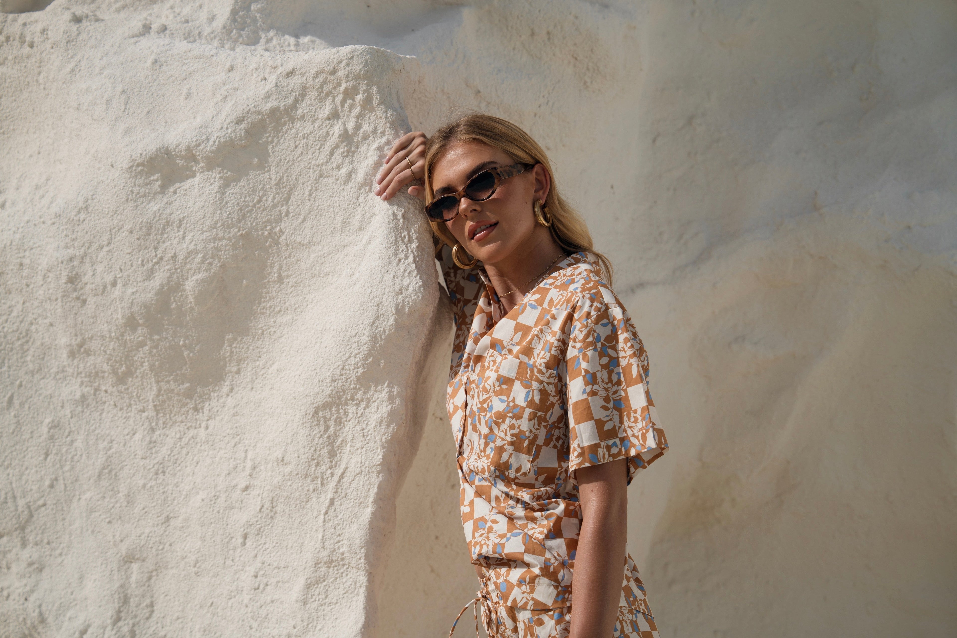 Frankie Bronze Print Top & Pant Set