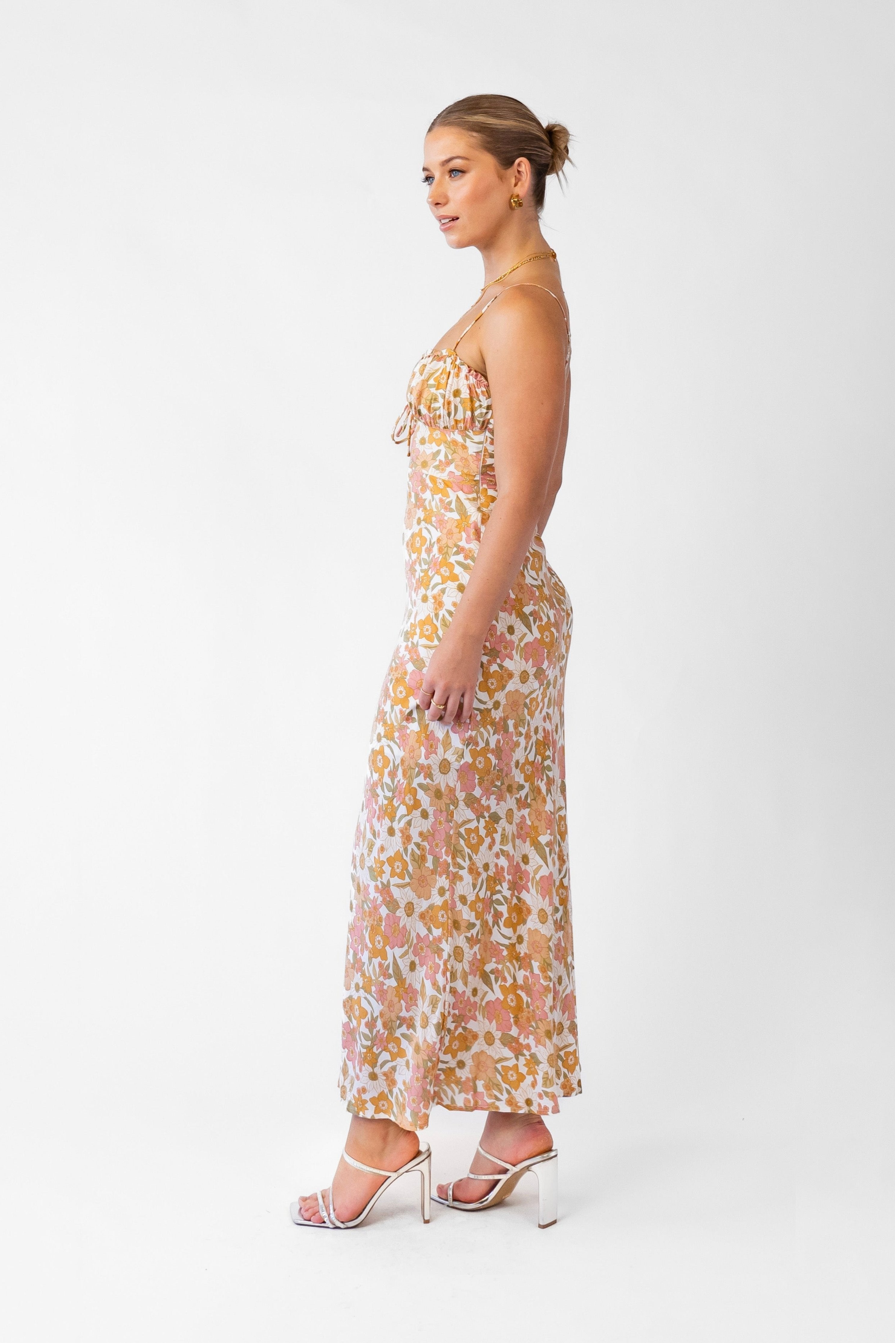 Emily Classic Midi Dress - Floral Print