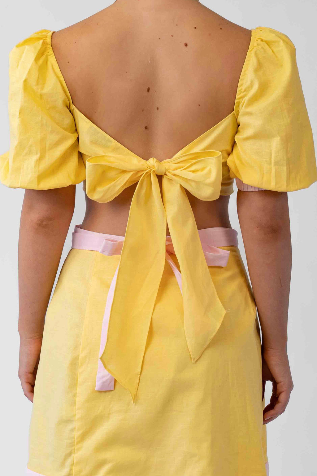 Layla Two Piece Set - Cropped Top & Wrap Mini Skirt