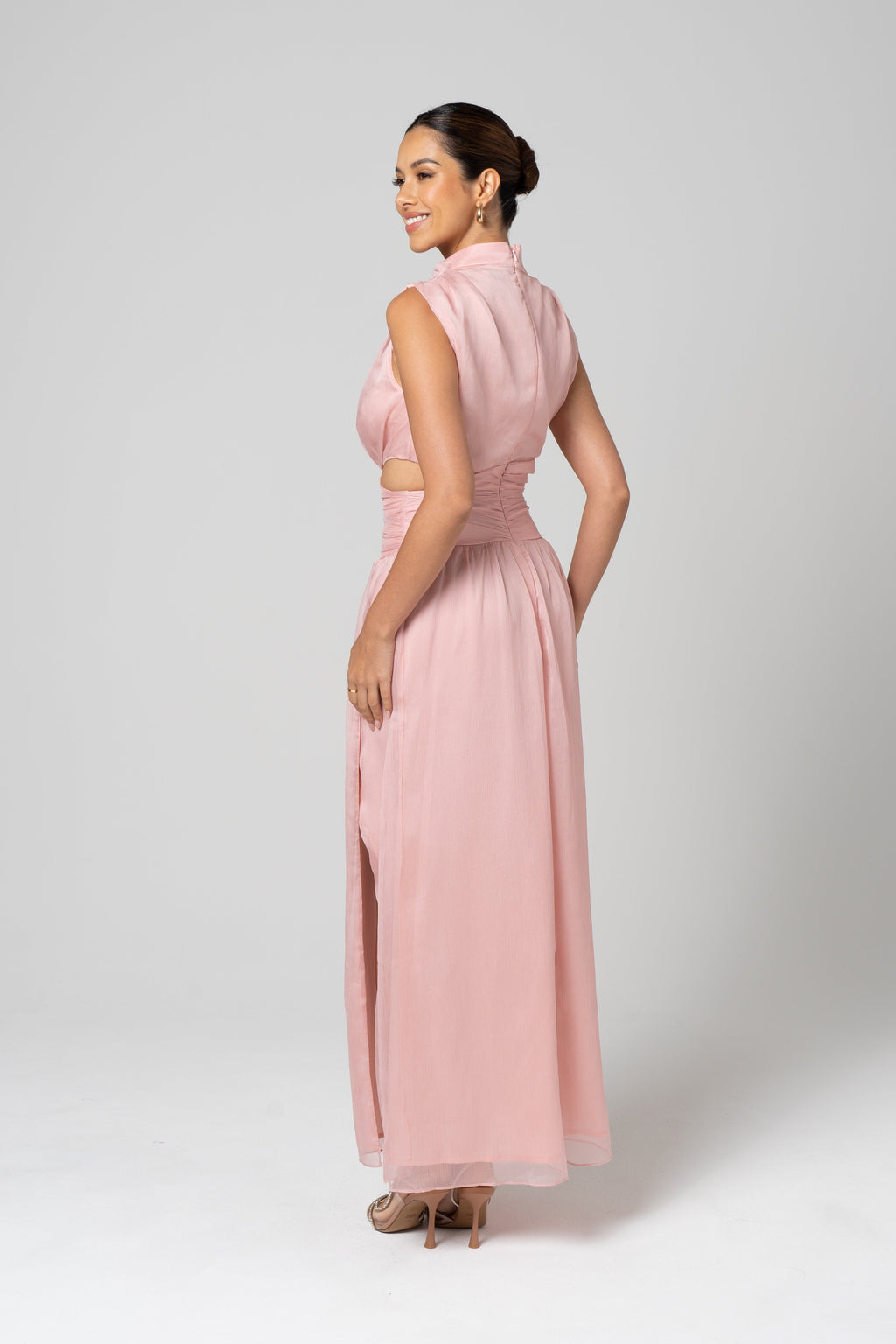 Leah High Neck Midi Dress