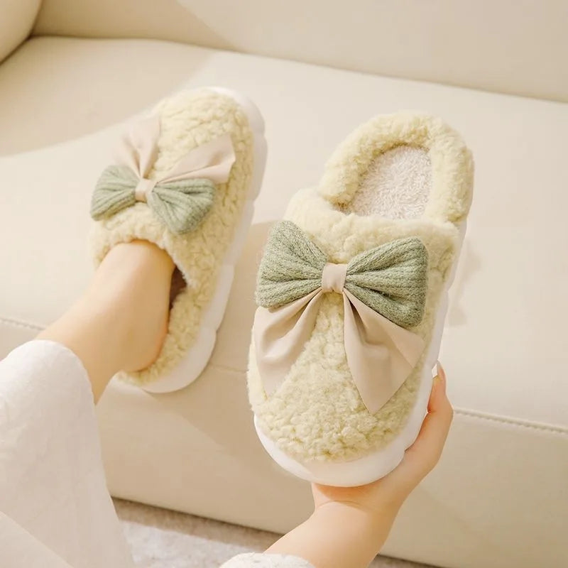 Cotton Bowknot Slippers