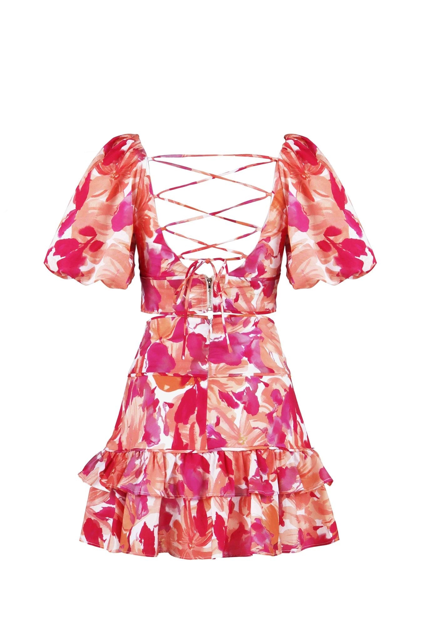 Corinna Two Piece Print Set - Top & Mini Skirt