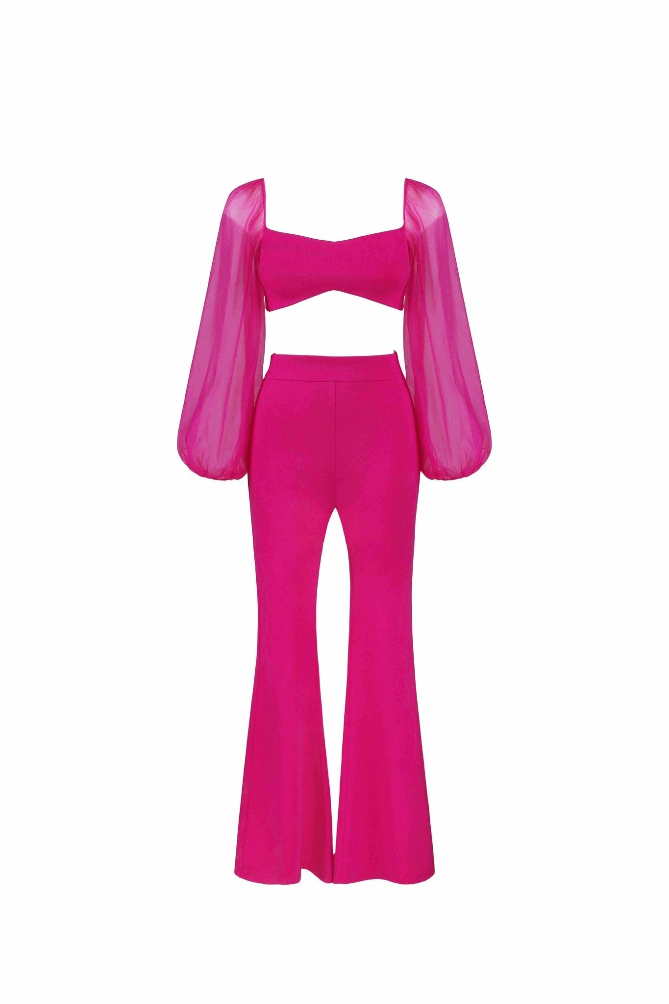 Aliya Two Piece Set - Cropped Top & Pant Set