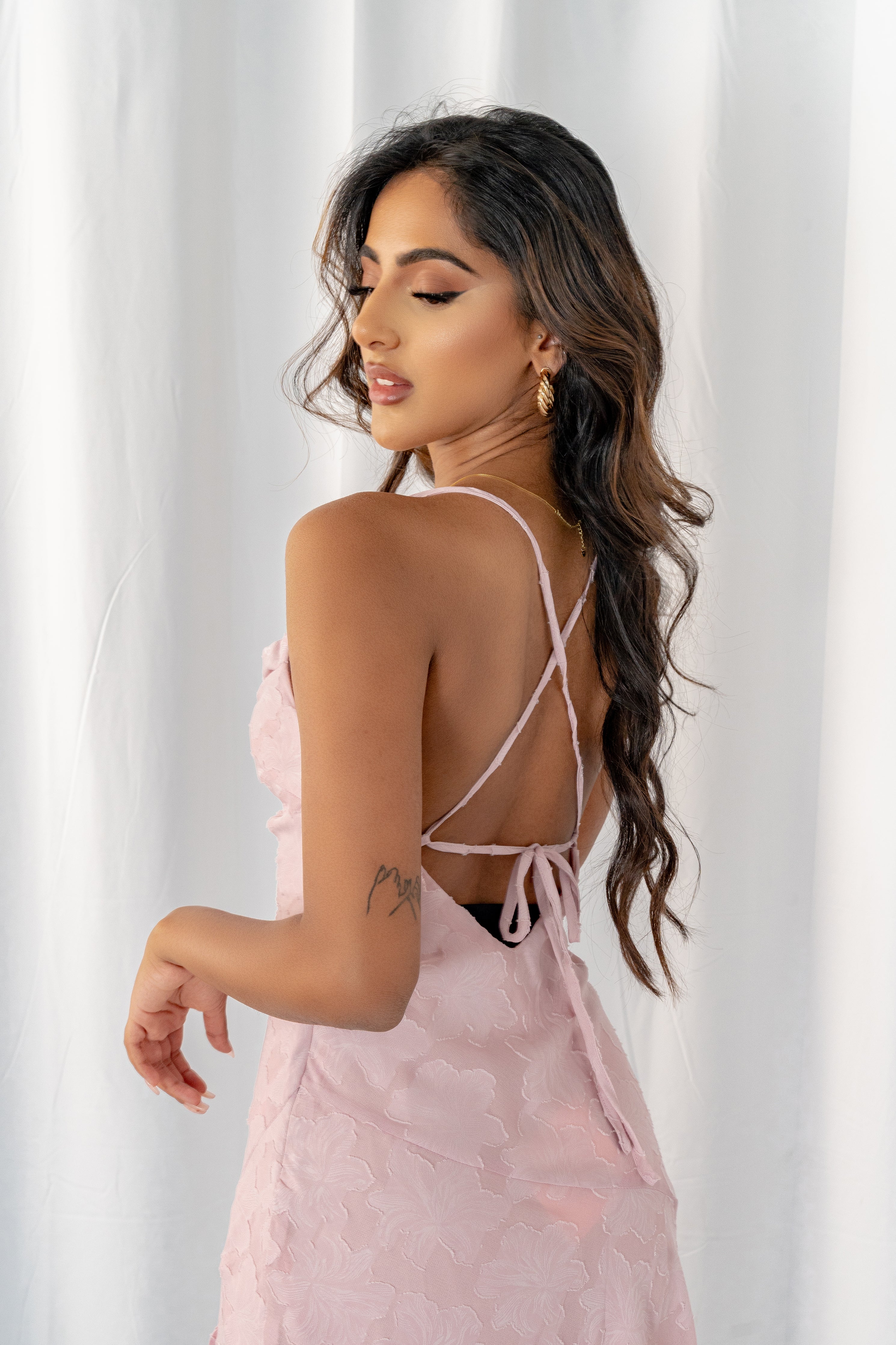 Eleanor Cross Back Midi Dress