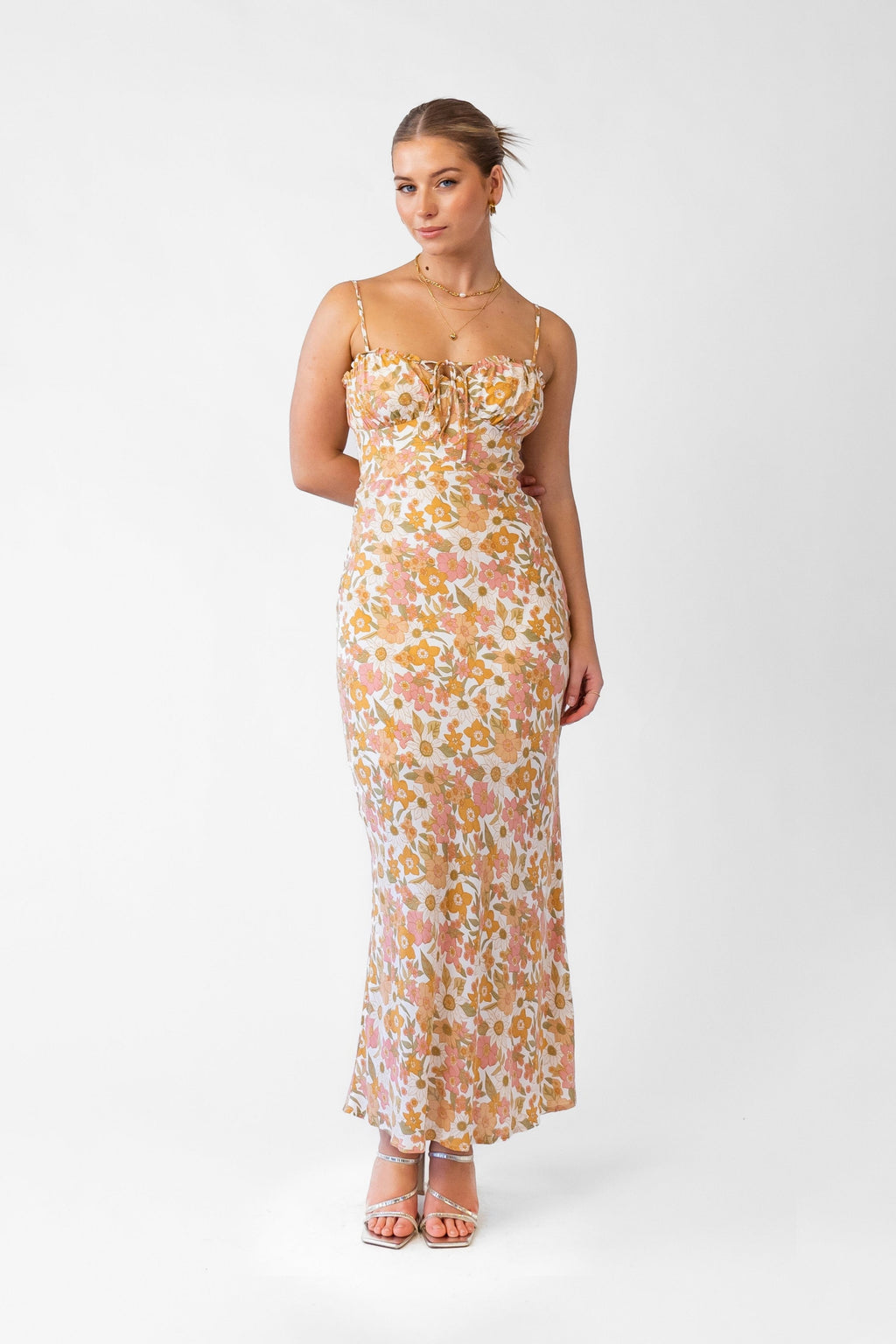 Emily Classic Midi Dress - Floral Print