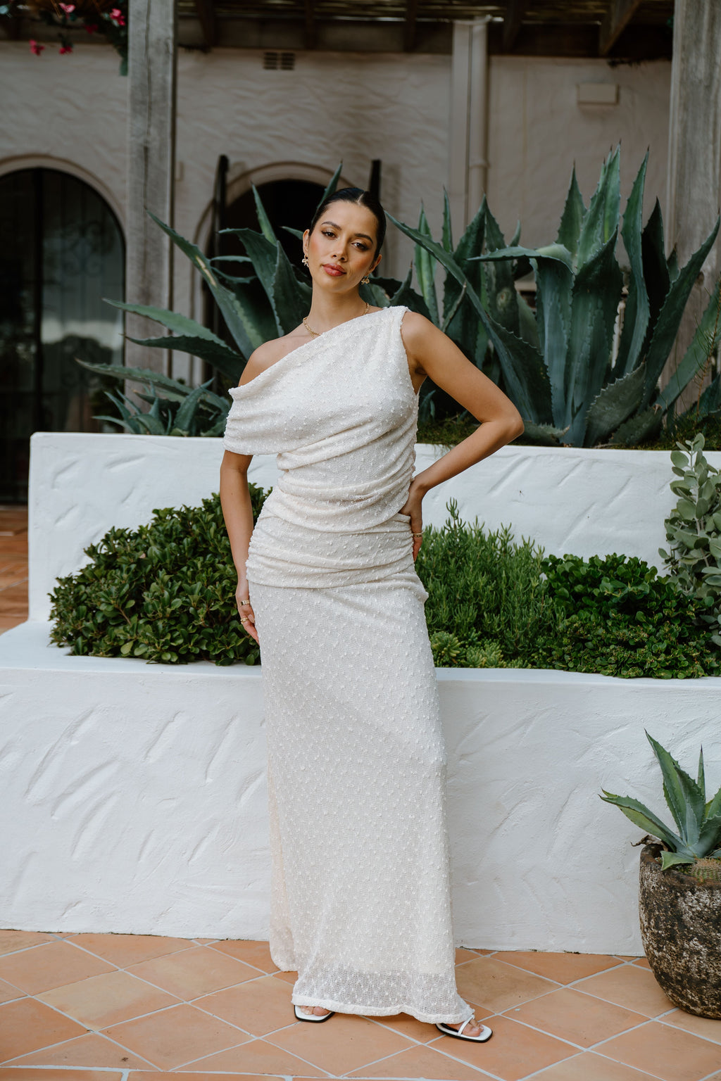 Ebony Two Piece Set - Drop Shoulder Top & Maxi Skirt