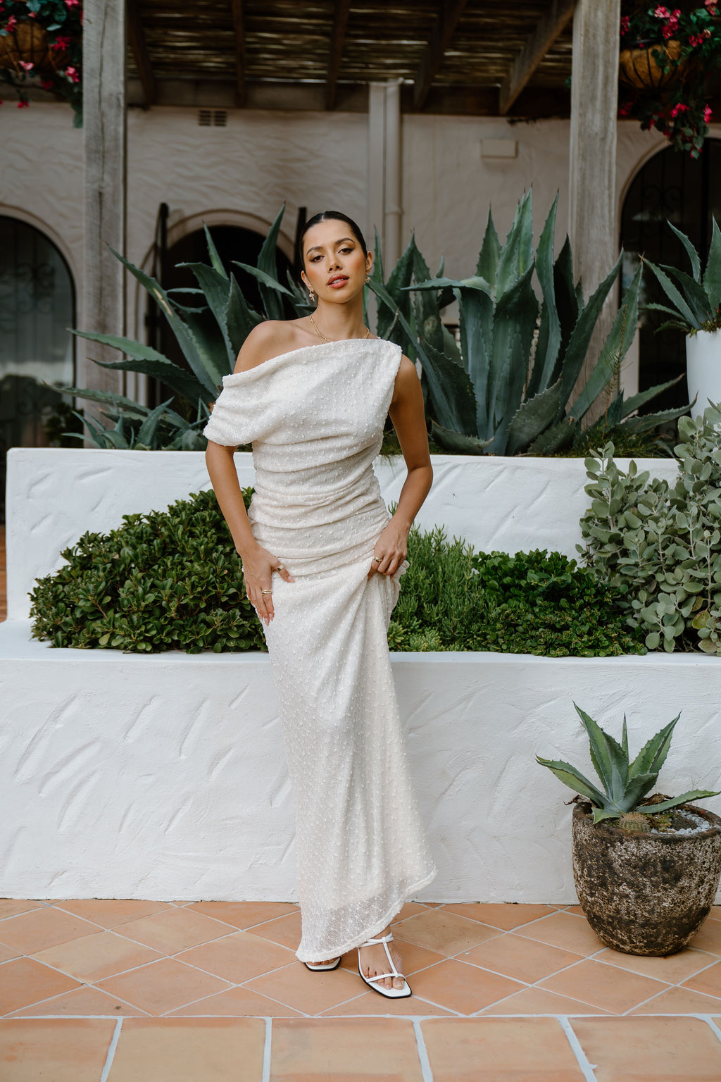 Ebony Two Piece Set - Drop Shoulder Top & Maxi Skirt